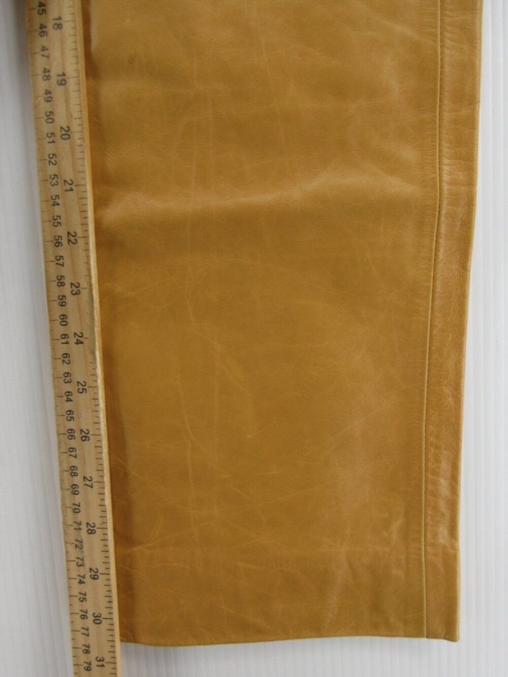 VINTAGE Gap Pants 6 Camel Genuine Leather Bootcut Y2K Trousers * - Picture 6 of 11